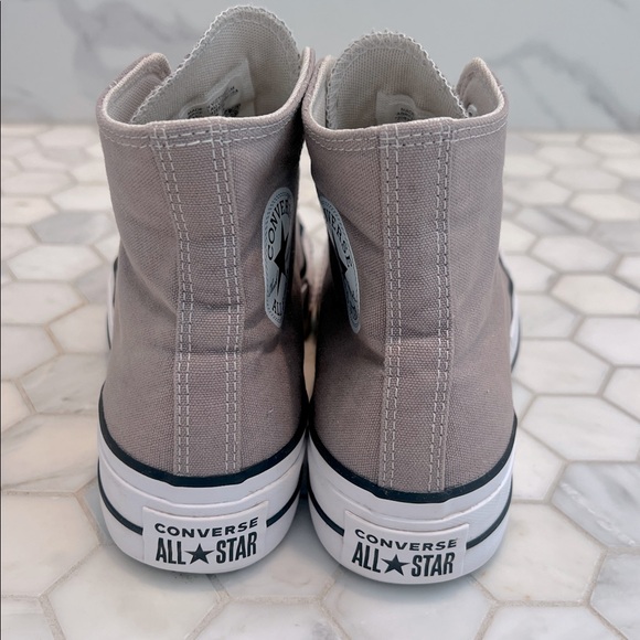 Converse Chuck Taylor CTAS Lift HI Platform High Vapor Mauve & White Sneakers 7 - Picture 6 of 16